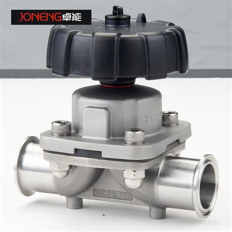 Stainless Steel Sanitary High Flow Clamped Manual Diaphragm Valve For