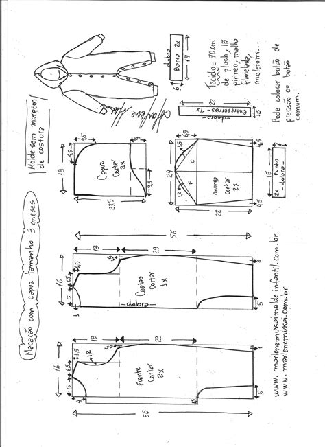 Macacão capuz e orelhinhas DIY marlene mukai molde infantil