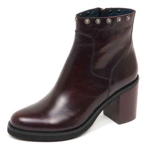 E1148 Tronchetto Donna Bordeaux LE BLE Scarpe Shoe Boot Woman