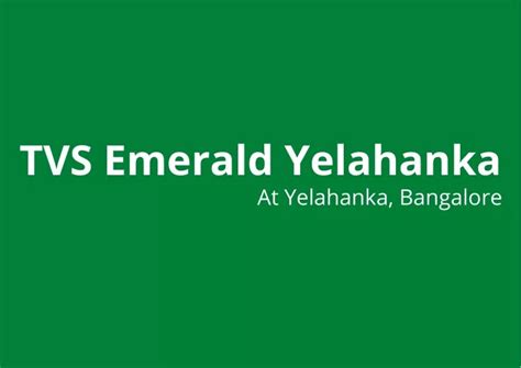 Ppt Tvs Emerald Yelahanka Bangalore E Brochure Powerpoint