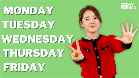 DAYS OF THE WEEK In Korean Weekdays Weekends Special Meanings