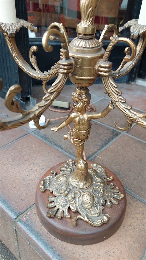 Antiques Atlas Early Thc Brass Arm Table Lamp