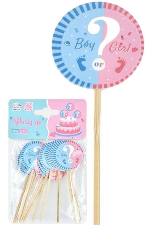 Toppery Pikery Na Tort Boy Or Girl Cm Baby Shower Gender Party