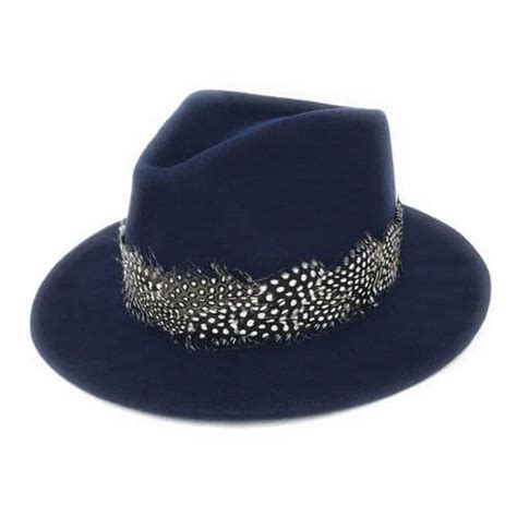 Womens Fedora Hats With Feather Brooches