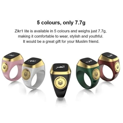 Iqibla Smart Tasbih Tally Counter For Muslims Zikr Ring Digital Tasbeeh