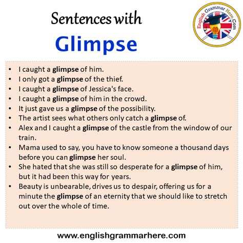 Glimpse Sentence In English Glimpse Ka Sentence Make, 46% OFF