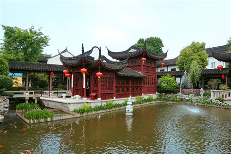 Suzhou Gardens In Jiangnan Water Town Background Water Town Jiangnan