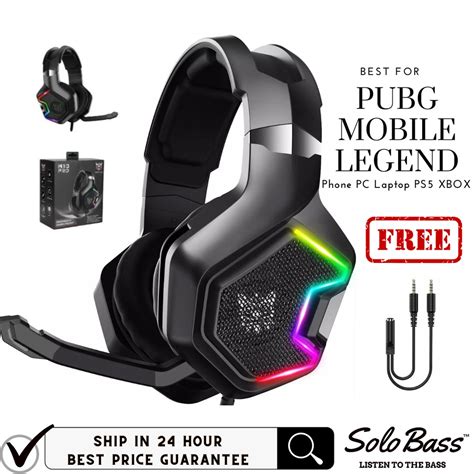 Solobass Onikuma K K Pro Gaming Headset Rgb Led Over Ear