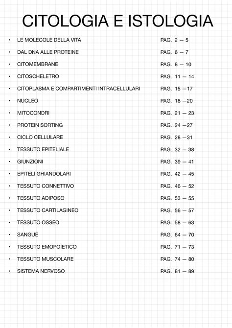 Appunti Citologia CITOLOGIA E ISTOLOGIA LE MOLECOLE DELLA VITA