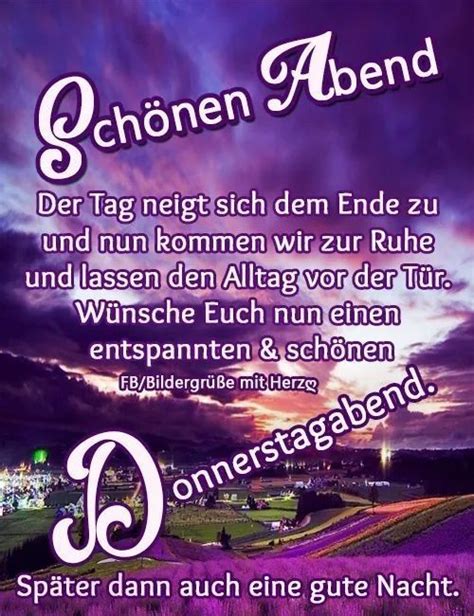 Donnerstag Abendgr E Gb Pics Gbpicsbilder Gute Nacht Zitate