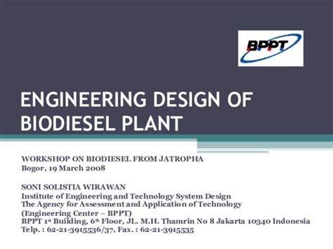 (PDF) ENGINEERING DESIGN OF BIODIESEL PLANT