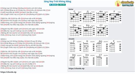 Chord Sáng Nay Trời Không Nắng tab song lyric sheet guitar