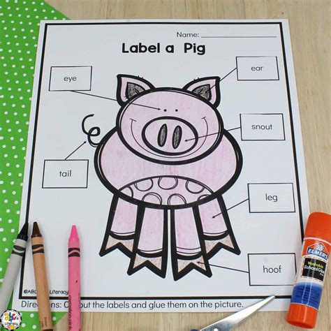 label  farm animal worksheets abcs  literacy worksheets library