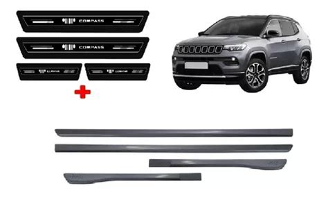 Friso Lateral Jeep Compass Cinza Granite Original Soleira