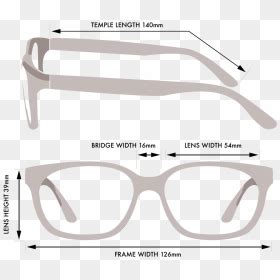 Transparent Eyeglass Frames - Temple Length Glasses, HD Png Download - vhv