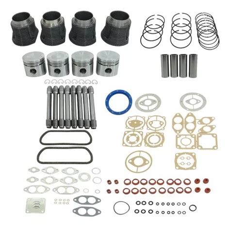 SUPER KIT MOTOR FUSCA 1300 CAMISA PISTÃO ANEL JUNTA RETENTOR COLA CAPA