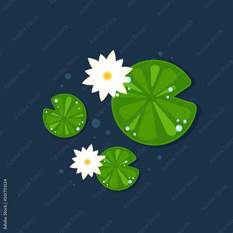 Lily pad and Lotus vector. wallpaper. free space for text. background ...