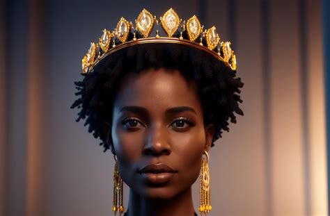 Premium Photo A Woman With A Crown On Her Head