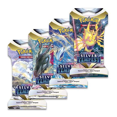 Pokémon Tcg Sword And Shield Silver Tempest Sleeved Booster Pack 10