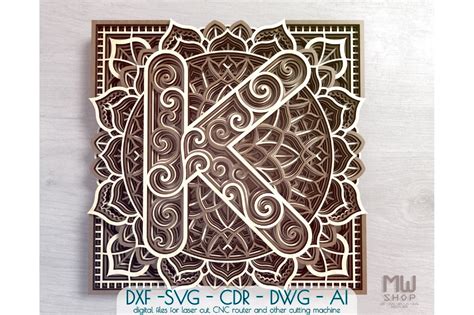 Letter K Mandala Svg - 110+ SVG File for Cricut