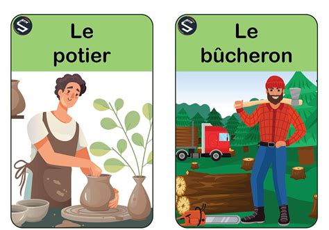 French Jobs And Professions Vocabulary Printable Flashcards Vocabulaire