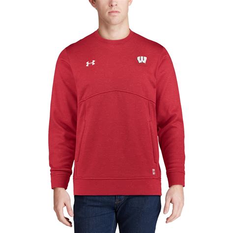 Under Armour Wisconsin Badgers Red 2017 Sideline Performance Crew