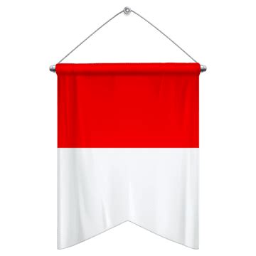 Triangle Pennant Flag Indonesia Red White Independence Png