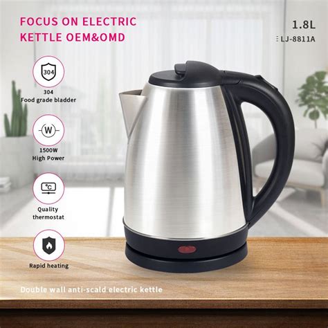 Kettles Wireless Electric Kettle Heater 2L Scarlett Stainless Steel