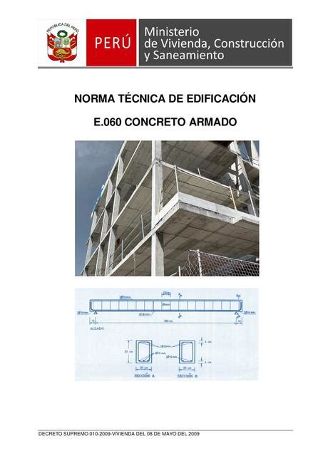 Norma T Cnica De Edificaci N E Concreto Armado Ingenieria Y