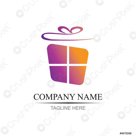 Logotipo Regalo Simbol Desain Plantilla Vektor Vector De Stock