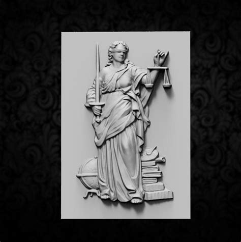 Lady Justice For Cnc 3d Stl Model Cnc Router Engraver Artcam Aspire