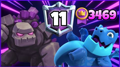 10 In The World🌎 With Golem Deck Clash Royale Youtube