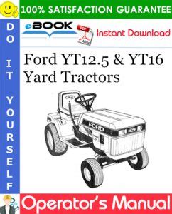 Ford Yt Yt Yard Tractors Operators Manual Models And