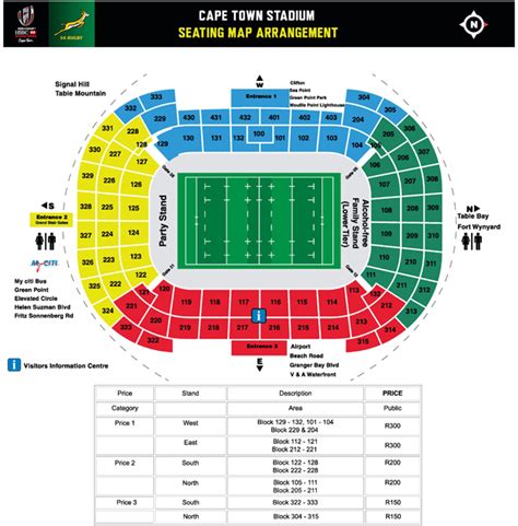 Cape Town Stadium Seating Plan - TheYellowCap.com