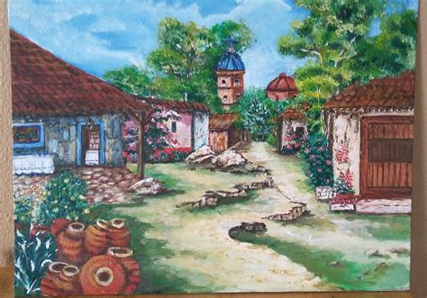 Mexican Village Painting by Sharon Hamann - Pixels