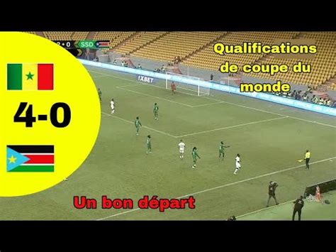 Résumé et buts match Sénégal et Soudan du Sud éliminatoires de