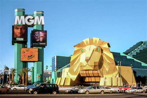 MGM Grand Casino Original Lion Entrance Tyson VS Holyfield Photograph ...