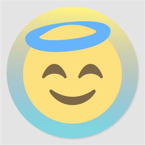 Angel Emoji Ombre Stickers Zazzle Emoji Fun Stickers Angel