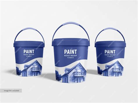 Premium Psd Plastic Paint Bucket Packaging Mockup