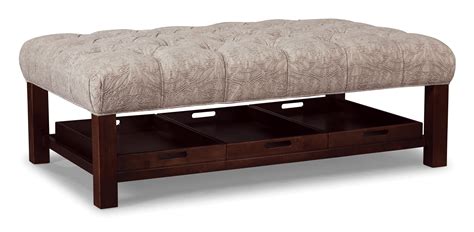 Hickory Craft Accent Ottomans Button Tufted Storage Bench Ottoman With