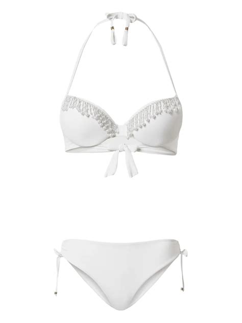 TWINSET Triangel Bikini Mit Perlen Weiß FARFETCH DE