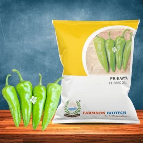 FB KAVYA F1 Hybrid Chilli Seed Packaging Size 10 Gm Packaging Type