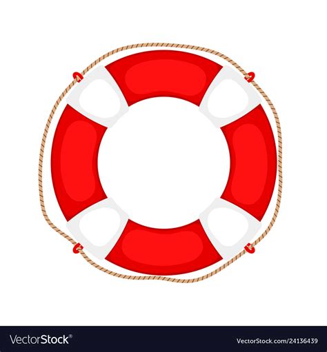 Lifebuoy On White Royalty Free Vector Image VectorStock