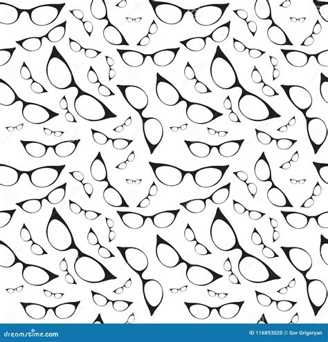 Seamless Eyeglasses Fabric Pattern Vector Illustration Cartoondealer