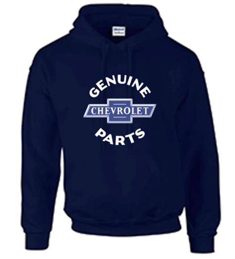 Adult Chevrolet Genuine Parts Hoodie Sweatshirt Navy Or Gray Sloan