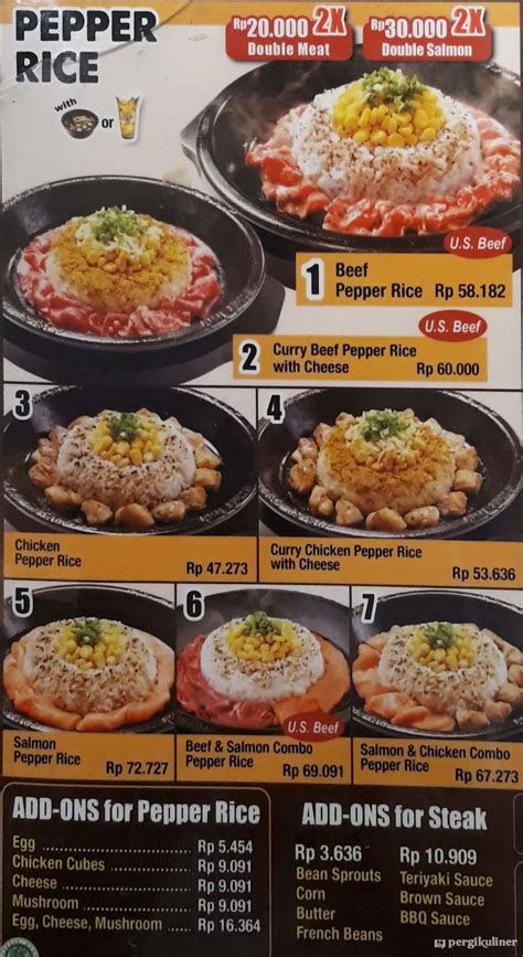 Selalu Diperbarui Menu Pepper Lunch Express Pluit