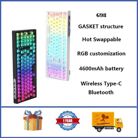 Xinmeng G Wireless Mechanical Keyboard Gasket Structure Hot Swappable Rgb Custom Transparent