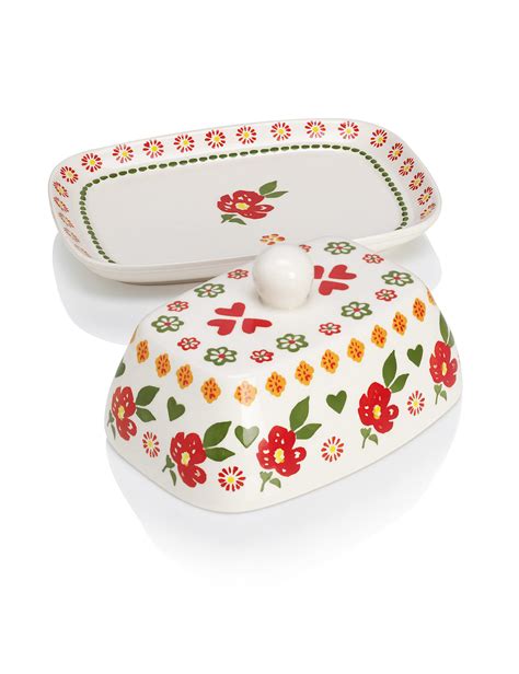 Floral Butter Dish Mands