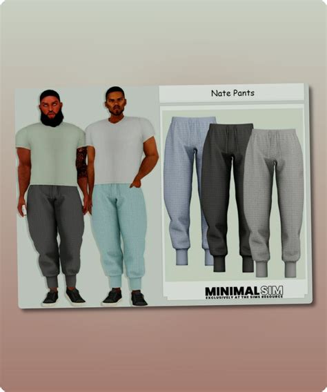 Minimalsim Nate Pants By Couquett Sims 4 Clothing Cc In 2024 Sims 4 Clothing Sims 4 Pants