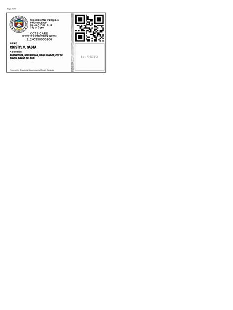 Ccts Card Pdf